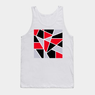 Geometric Red and Black Art Tank Top